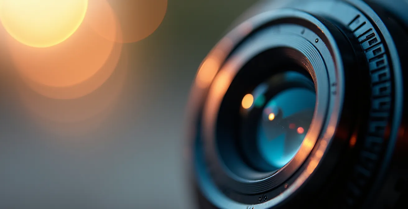 Détail macro d'un capteur de mouvement avec texture métallique